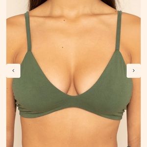 Bamboo bra by HARA. Size M. Olive green color.